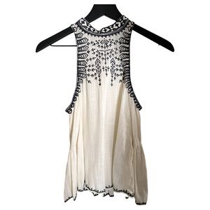 Urban Outfitters, Ecote, Rayon, Swing Blouse, Sleeveless, XS, Ivory